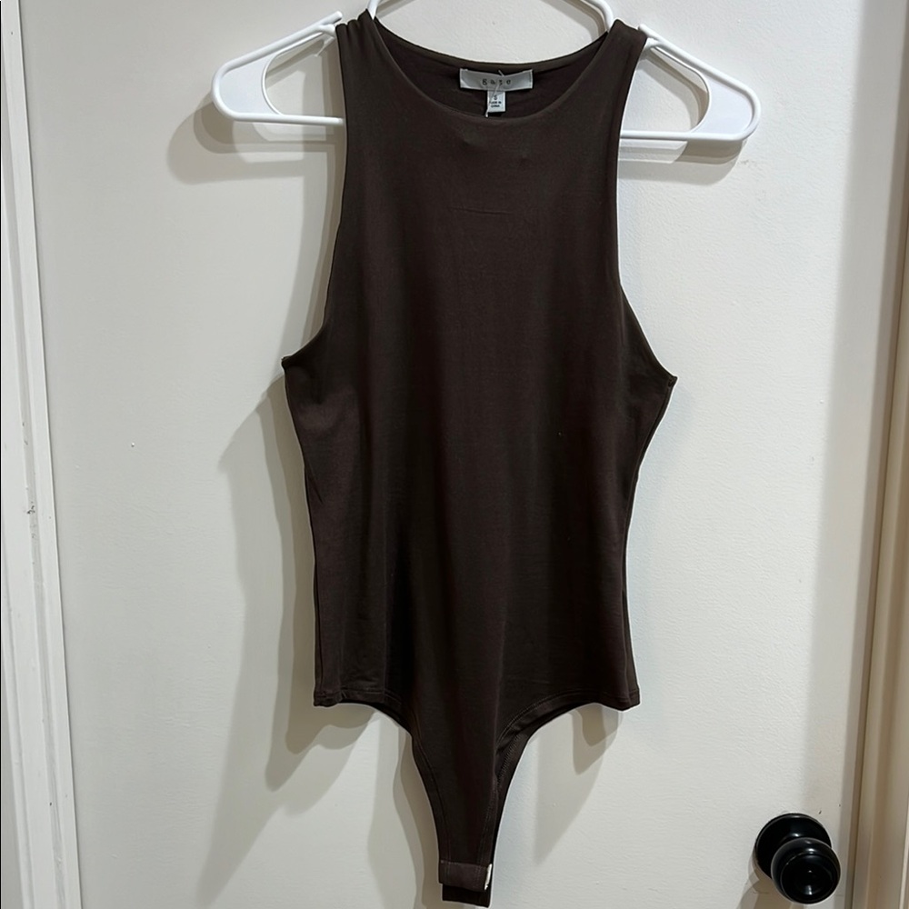 Brown Sleeveless Bodysuit